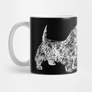 Scottie Dog Lover Line Art Illustration Scottish Terrier Mug